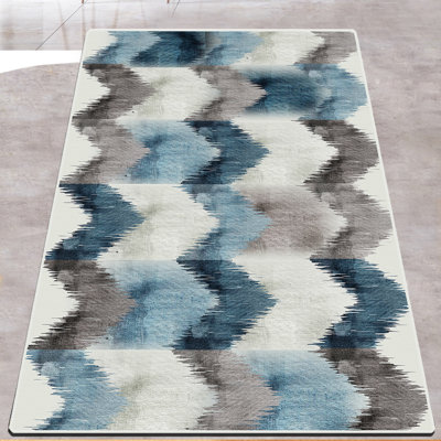 Premium Non-Slip Area Rug, 4.9 x 7.9 Feet, 100% Polyester, 0.4 in Pile Height | Antibacterial, Machine Washable, Easy Care | Perfect for Living Room, Bedroom & Office, Soft and Durable Design