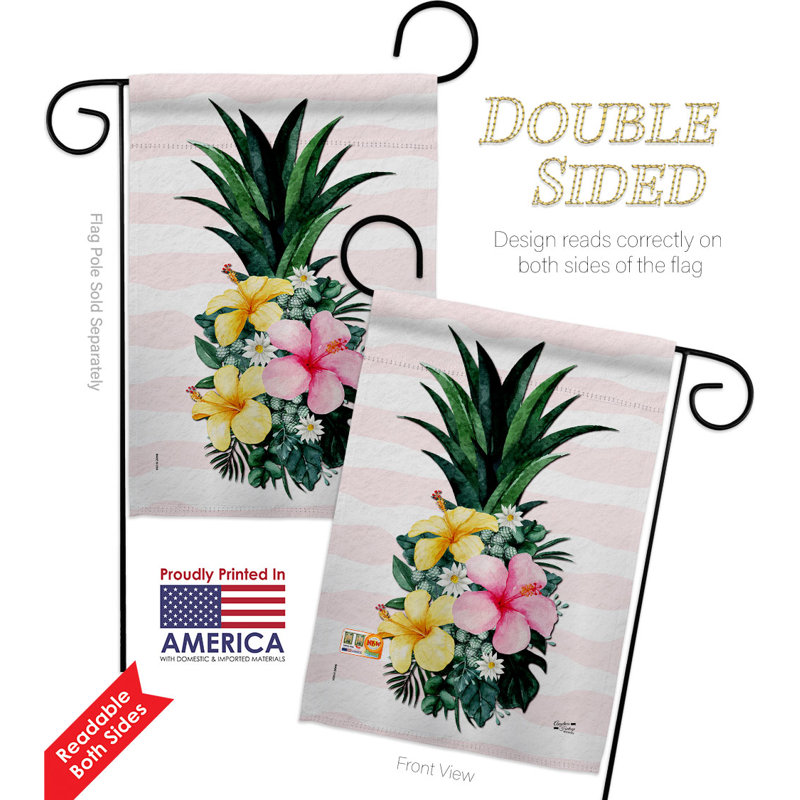 Drapeau de jardin à 2 faces en polyester / mélange de polyester 19 x 13 po