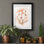 «White and Coral Orchid I» - Peinture sur toile encadrée