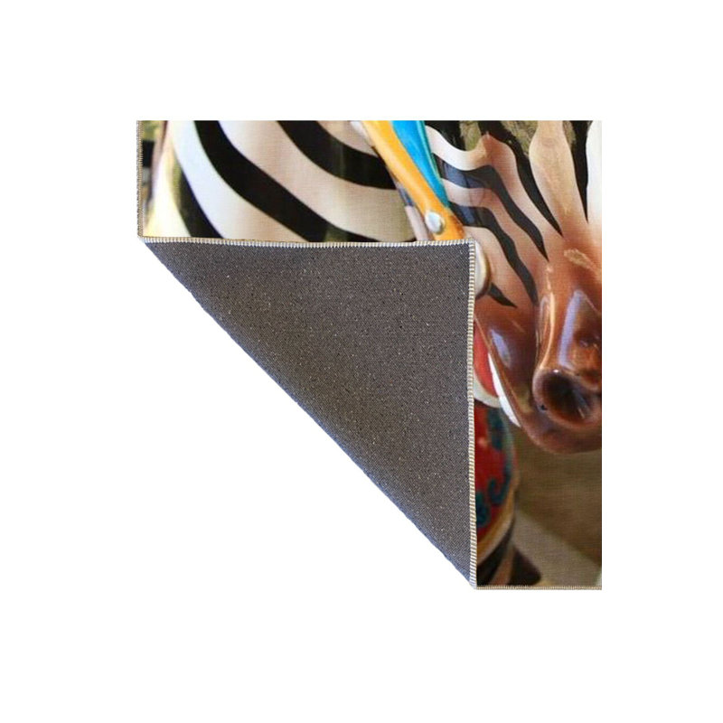 Tapis décoratif à motif zébré lavable à la machine, Sous-tapis rectangulaire 2 pi 6 po x 4 pi 11 po
