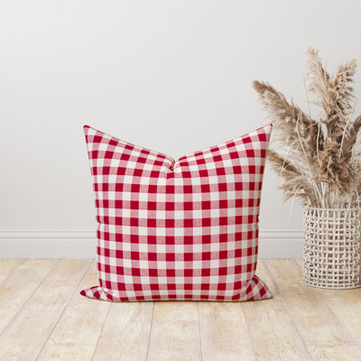 Housse de coussin en coton Gingham