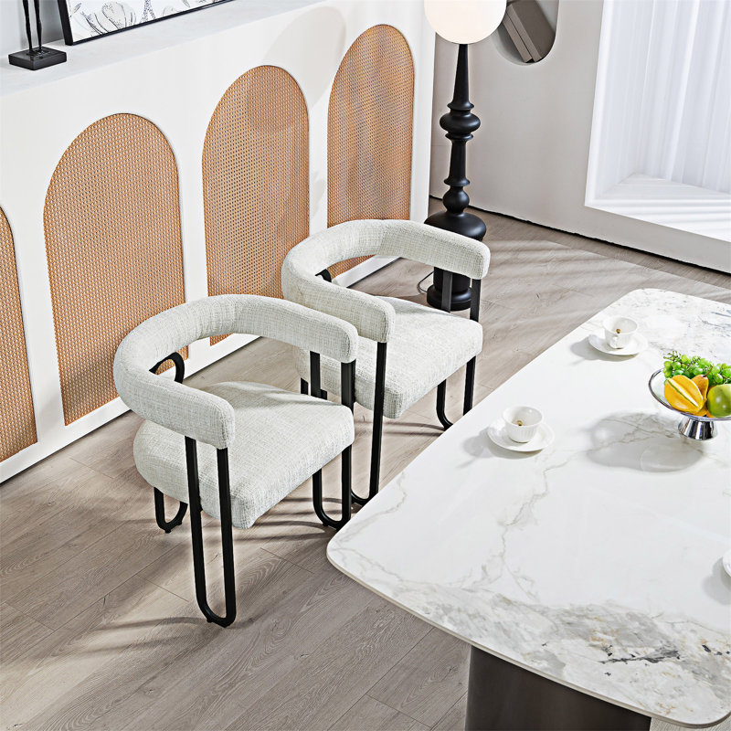 Ensemble de 2 chaises d'appoint Modern, Beige