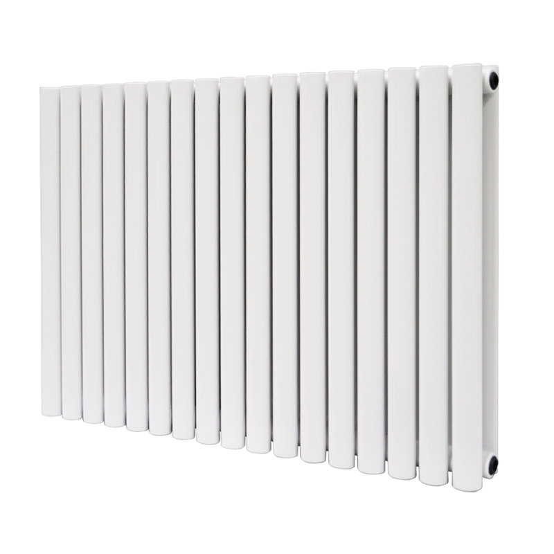 Shirly Horizontal Oval Panel Radiators, Gloss White, 60cm H x 100.3cm W, 2