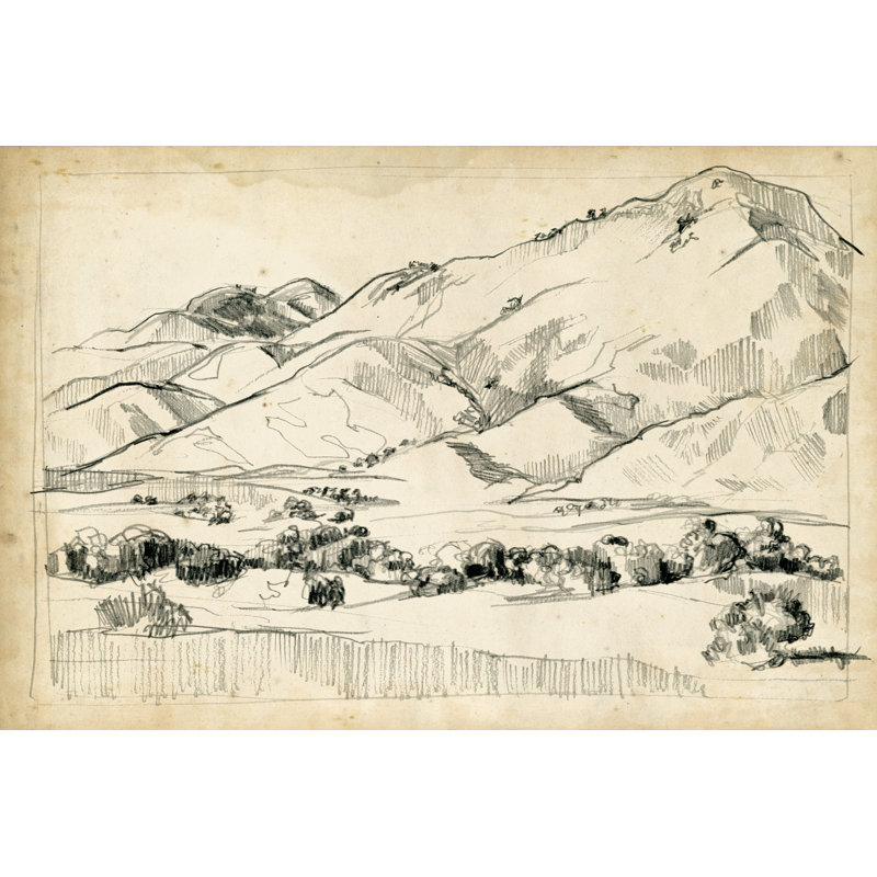 Mountain Sketch I by - Art Prints, 20 cm H x 30 cm W, Wrapped Canvas