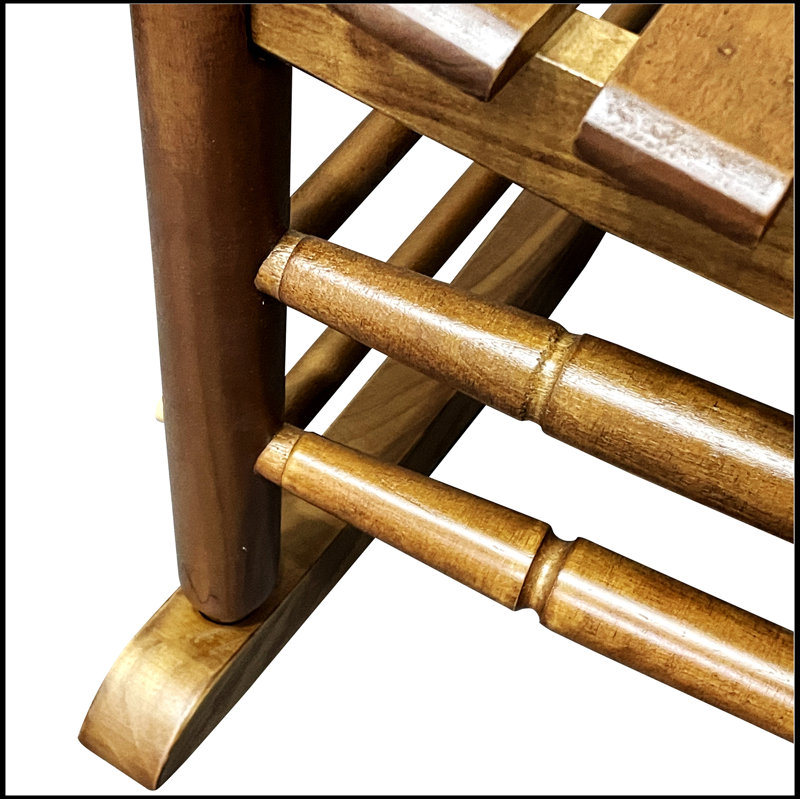 Chaise berçante d'extérieur en bois massif Caycee