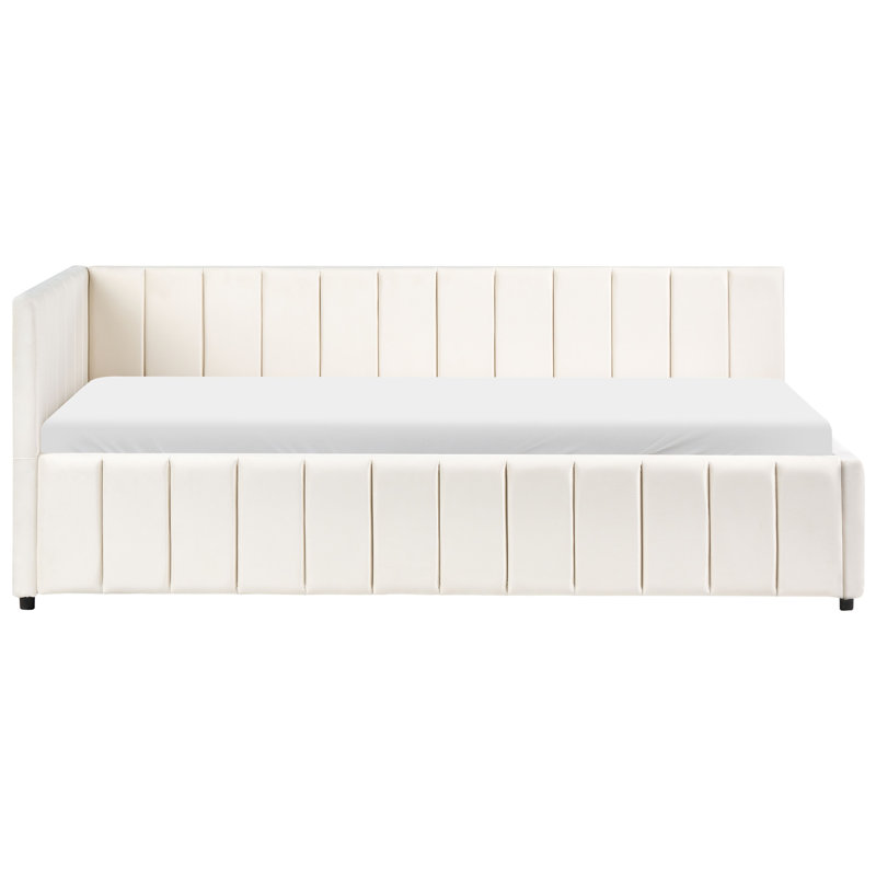 Upholstered Velvet Daybed, White