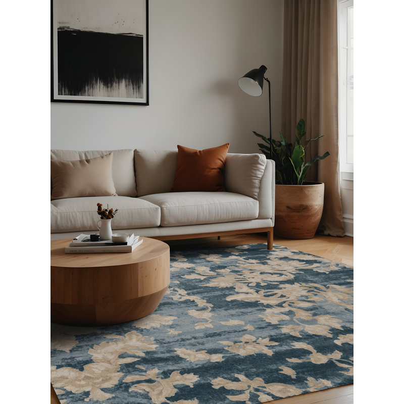 Tapis gris lavable à la machine, Carré 6 pi
