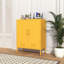 Armoire de rangement polyvalente en métal avec 2 tablettes réglables, organisateur de rangement robuste et verrouillable en acier épaissi, facile à assembler pour la maison et le salon-110904337