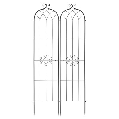 Garden Trellis, 87 x 20 inch Rose Trellis, Garden Flower Rose Trellises with Powder-Coated Finish & Convenient Locking Design, Plant Support Trellises for Flowers, Vegetables, Roses