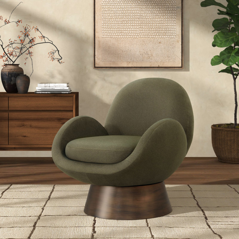 Chaise d'appoint Paolini, Vert olive