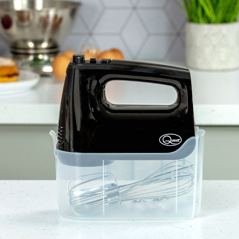 Quest 6 Speed Hand Mixer Food Processor Mixer Accessory, Black