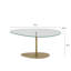 Table basse moderne avec plateau 100% verre trempé, 35,4 x 15,7 x 23,6 pouces | Élégant design transparent et doré, pieds en métal | Démonté pour un assemblage facile, parfait pour les salons glamour et les décorations fantaisistes-2077193407-2077193393