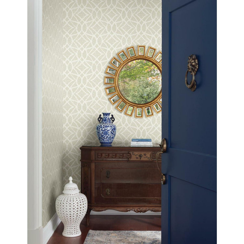 Rouleau de papier peint Boxwood Garden L 2,25 pi x l 27 po, Beige