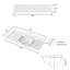 Plateau de meuble-lavabo simple 42 po en pierre de quartz avec lavabo - pour remplacement de meuble-lavabo, sans armoire