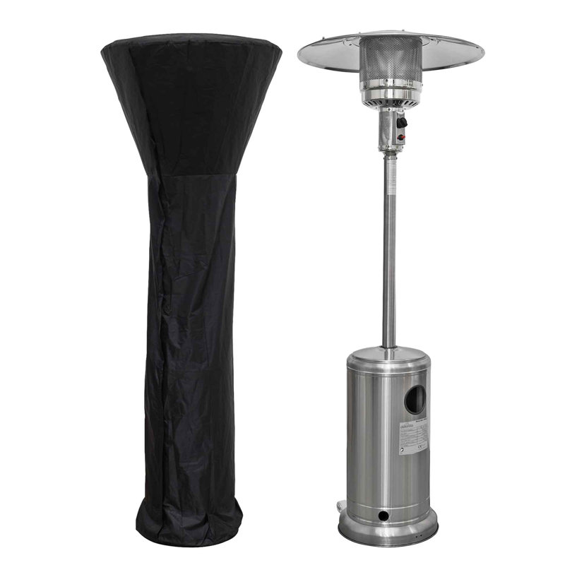 Antjedine Stainless Steel Propane Standing Patio Heater, Silver