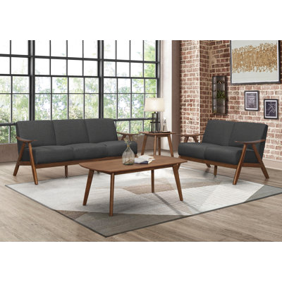Altair 3-Piece Mid-Century Walnut Table Set