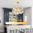 8-light Geometric Crystal Chandelier