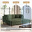Seemab 4 - Piece Upholstered Green Corduroy Modular Sectional with Pillow Back and Removable Ottoman-2000931629