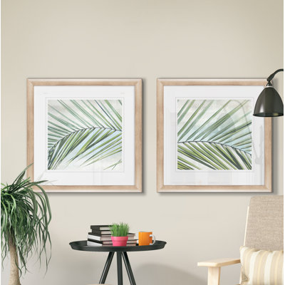 « palm view i », ensemble de 2 reproductions encadrées