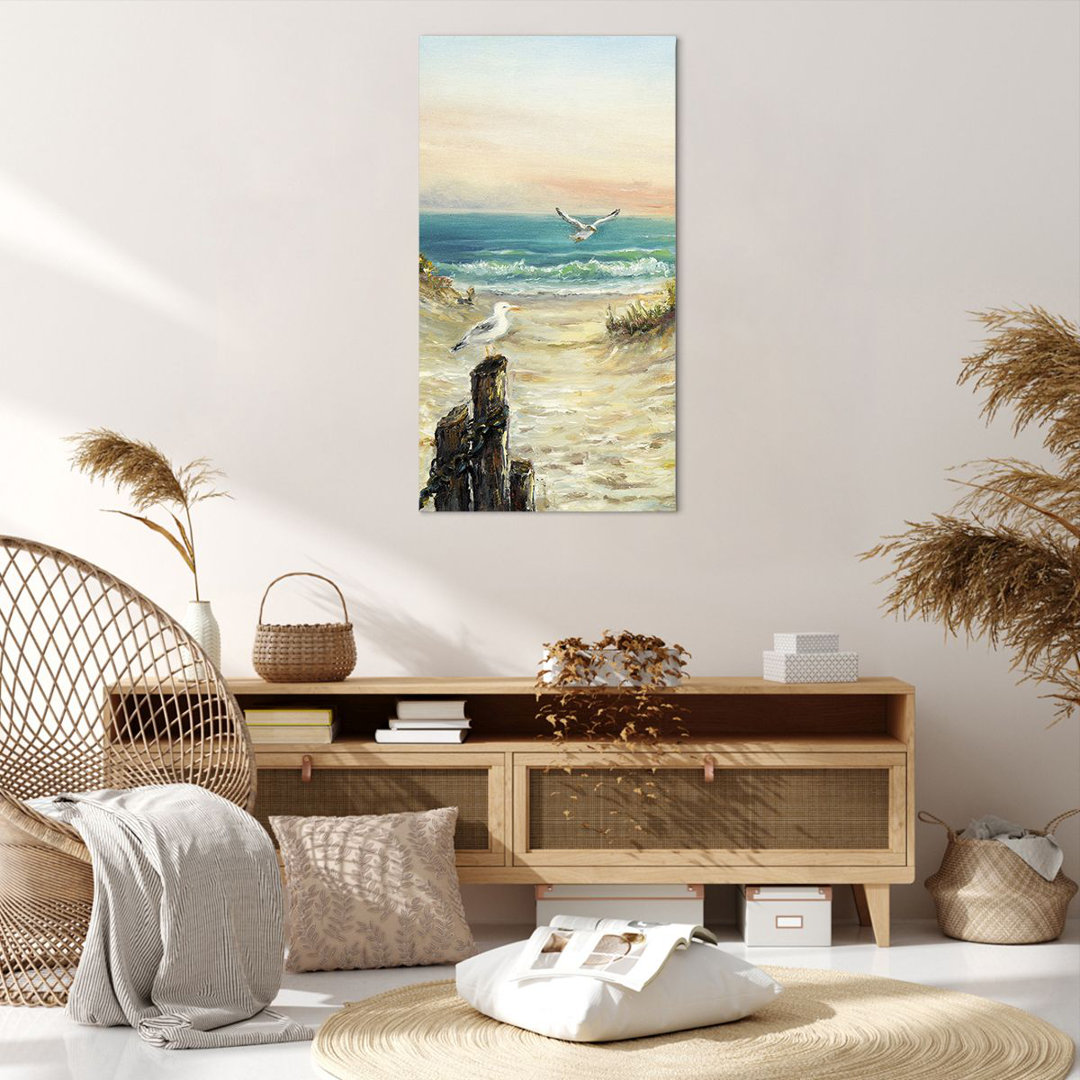 Leinwandbild Impressionism Gulls Coast