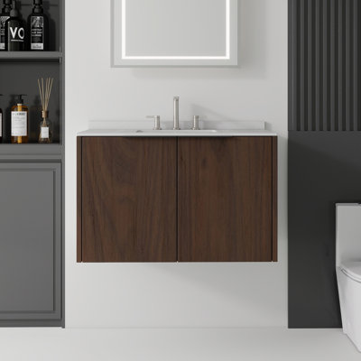 Meuble-lavabo flottant avec lavabo