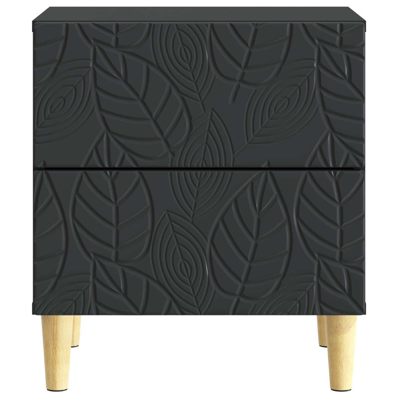 43 cm W Bedside Table, Black