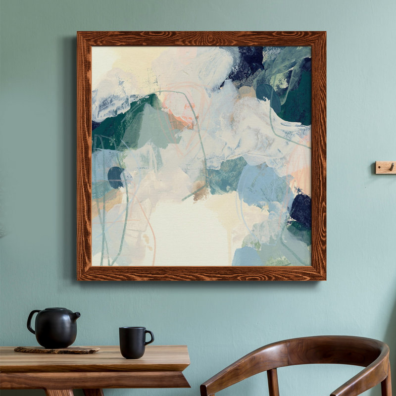 Cloud Gesture II - Toile encadrée de qualité supérieure - prête à être accrochée, H 27,5 po x l 27,5 po x P 1,5 po