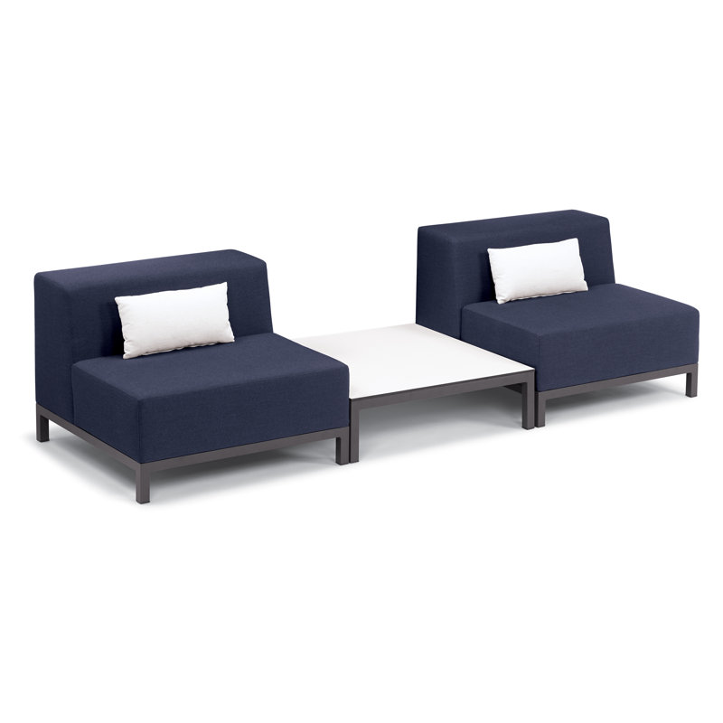 Koral Outdoor 3 - Piece Conversation Set, Yes