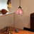 Vintage Flower-shaped Glass Pendant Light, E26 Bulb, Antique Bronze