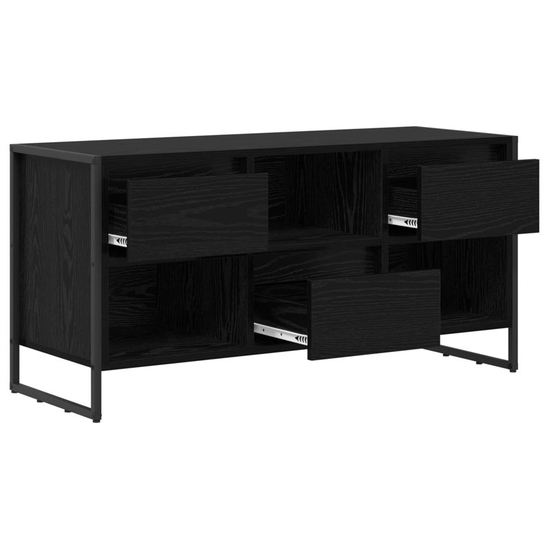 Unfinished TV Stand for TVs up to 43", Black Oak