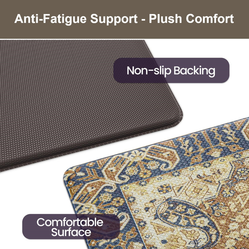Floral Anti-Fatigue Non-Skid Kitchen Mat
