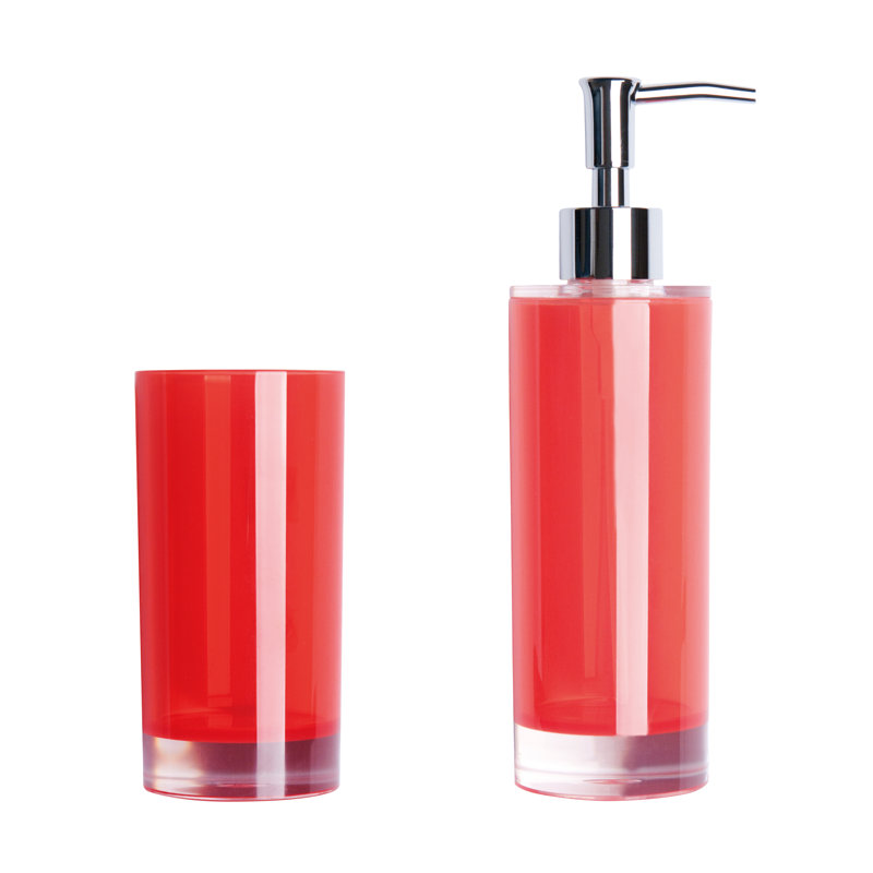 Spa Bathroom Accessory Set, Red