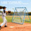 Filet de baseball 5 x 4,3 pi avec 9 trous. Entraîneur ajustable à angle réglable. Filet d'entraînement Strike Zone pour balle molle et baseball. Équipement d'entraînement pour la cour arrière