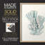 Reproduction encadrée antique de corail de style bord de mer - bois massif-1260441392