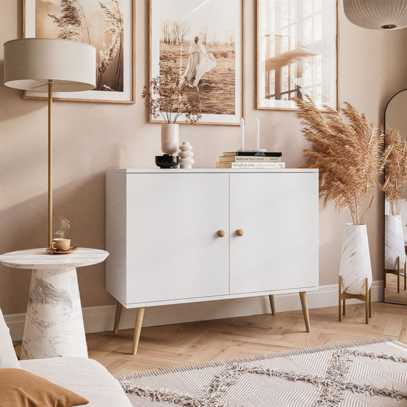 Syed Rectangle Accent Cabinet, White