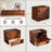 Modular TV Stand - 22.8”W Single Wooden Media Console with Drawer, Stackable Entertainment Center Cabinet, Modern Storage Unit（one piece), Brown-1753157961