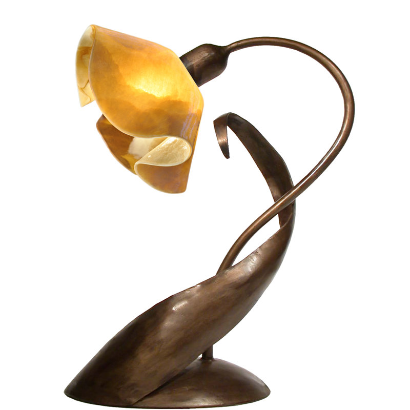 Lampe de table arquée Amergin 20 po, Brun, Chèvrefeuille
