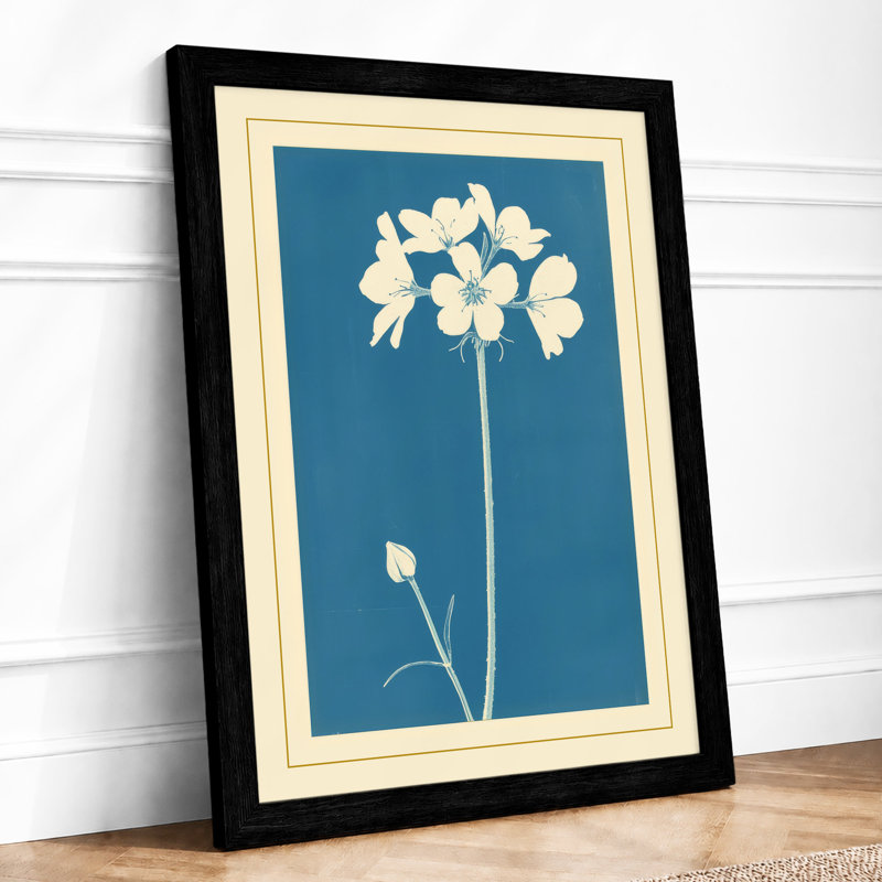 Single Bloom Botanical - Framed Print, A1 - 84.1 x 59.4 cm, Black