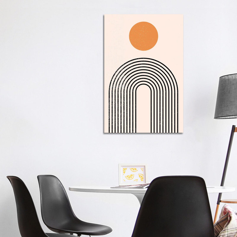 Mid Century Sunrise by EnShape - Wrapped Canvas Print, 101.6 cm H x 66.04 cm W x 1.91 cm D