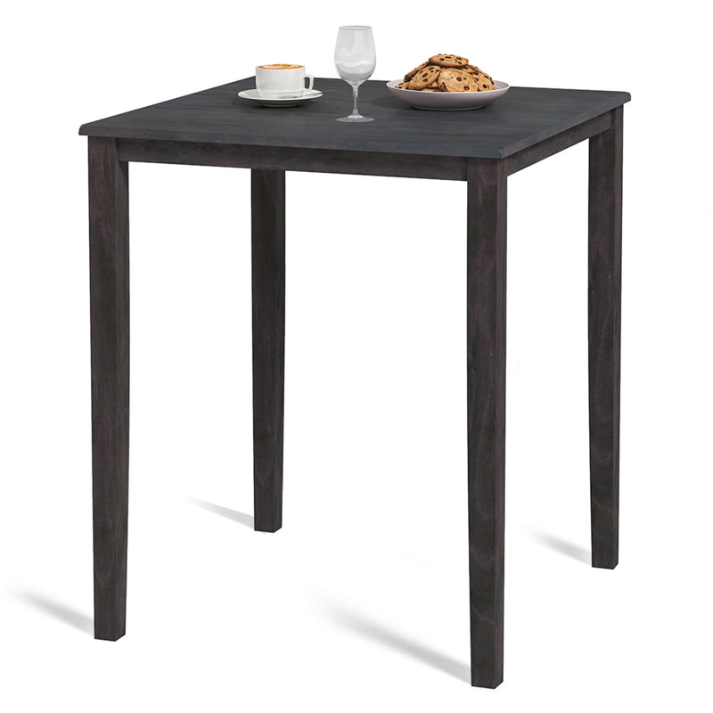 Square Dining Table For 4-person With Solid Wood Frame For Dining Room