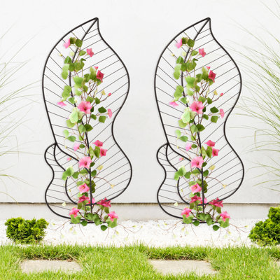 Trellis for Climbing Plants Outdoor Plant Support - 44in Metal Garden Trellis for Potted Plants, Climbing Vines, and Beans by Pure Garden