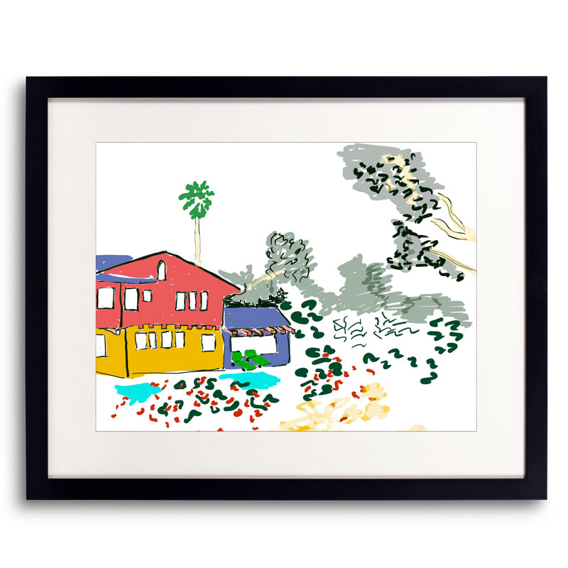 «Back Garden, Craftsman» par Deborah Blum - reproduction de dessin, H 17,25 po x l 21,25 po