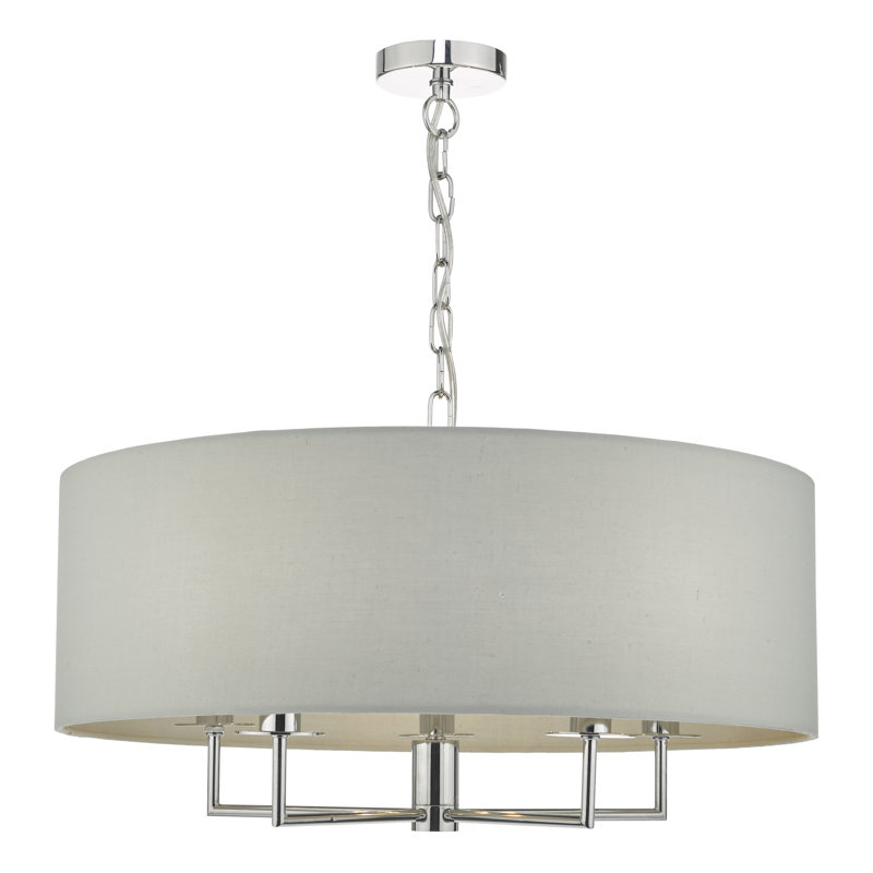 Abrego 5 - Light Polished Chrome Drum Pendant
