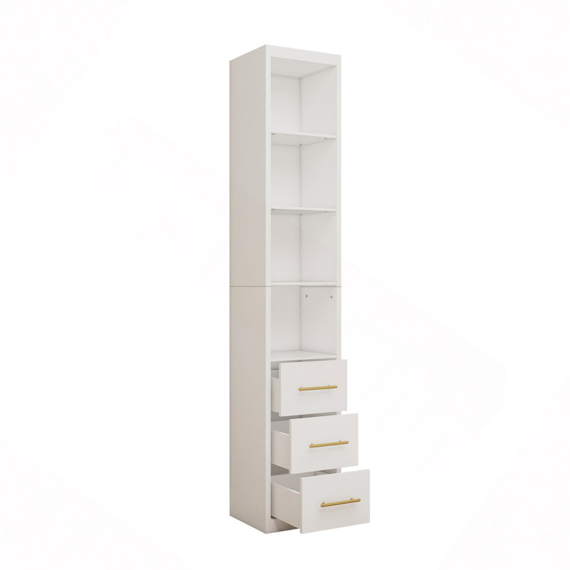 Armoire de rangement latérale avec trois tiroirs pour la chambre à coucher, le salon et la salle de bain