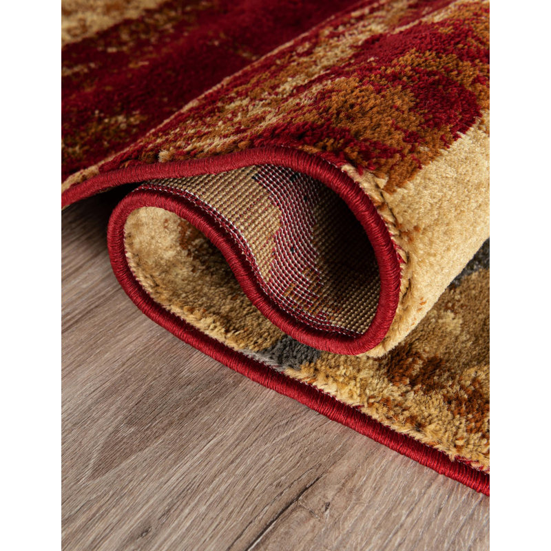 Tapis multicolore à motif géométrique Adetomiwa, Rectangle 7 pi 10 po x 11 pi