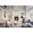 Muse 12-Light Chandelier in French Gold and White Cashmere by Breegan Jane