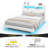 Queen Size Floating Bed Frame With LED Lights, Charging Station, No Box Spring Needed-125870119