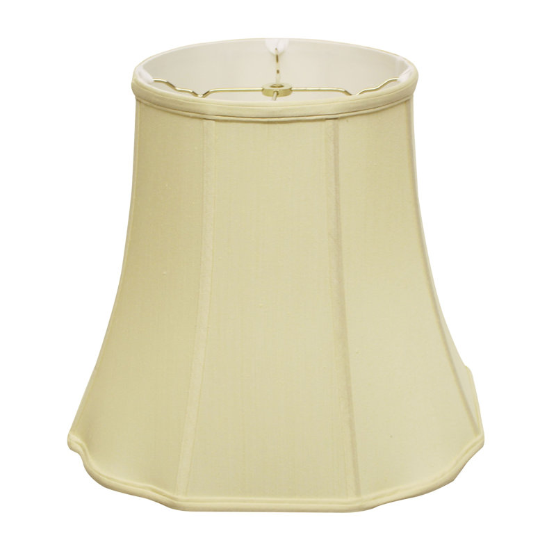 Abat-jour ovale 19 po Monay Shantung, Blanc antique