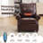 Pushback Recliner Chair With Massage And Heat, Breathable Leather-1412861111