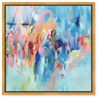 «New Sky», art mural en verre acrylique ultrabrillant encadré par Art Remedy, cadre doré, 16 x 16
